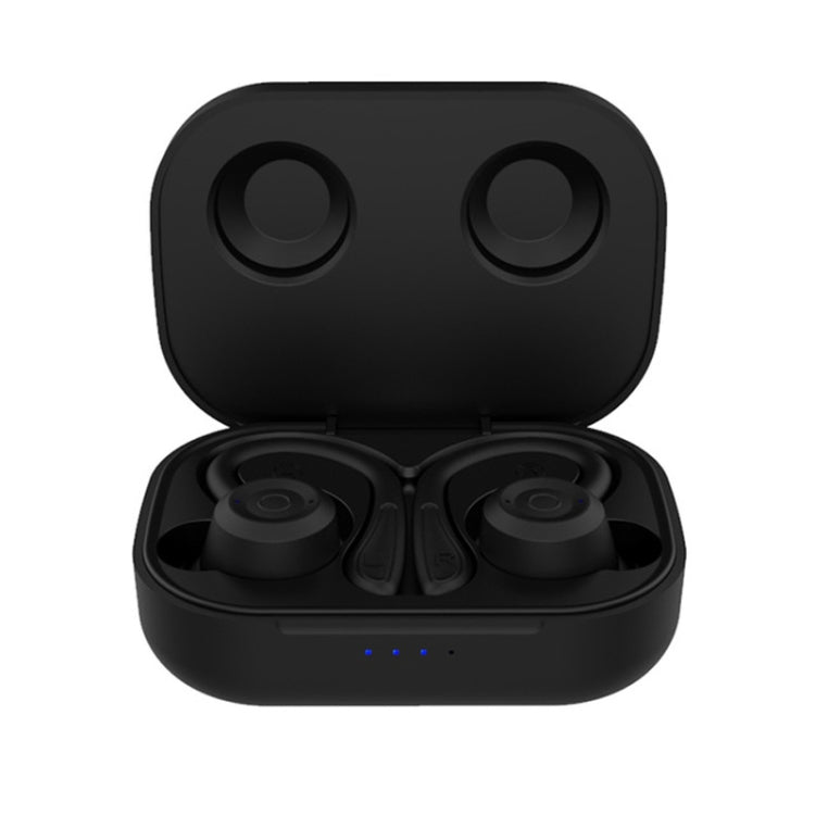 T20 TWS Bluetooth Hooks Wireless Sports Headphones with Charging Box IPX6 Waterproof Noise-cancelling Earphones