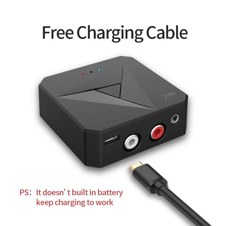 M21 NFC Bluetooth 5.0 Receiver & Transmitter 2 in 1, Support 3.5mm AUX / RCA, M21