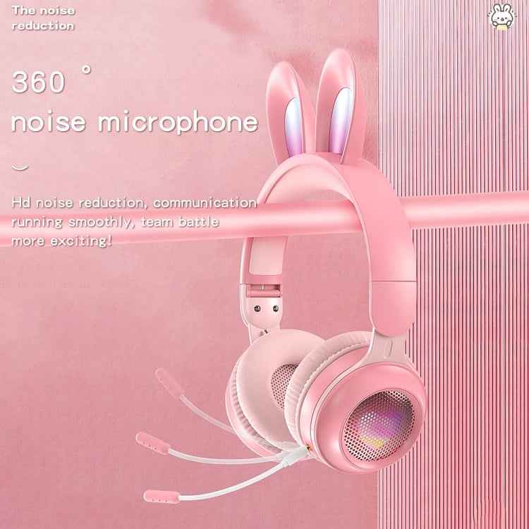 KE-01 Rabbit Ear Wireless Bluetooth 5.0 Stereo Music Foldable Headset with Mic For PC