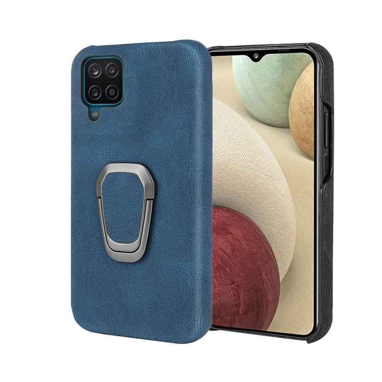Ring Holder PU Phone Case For Samsung Galaxy A12