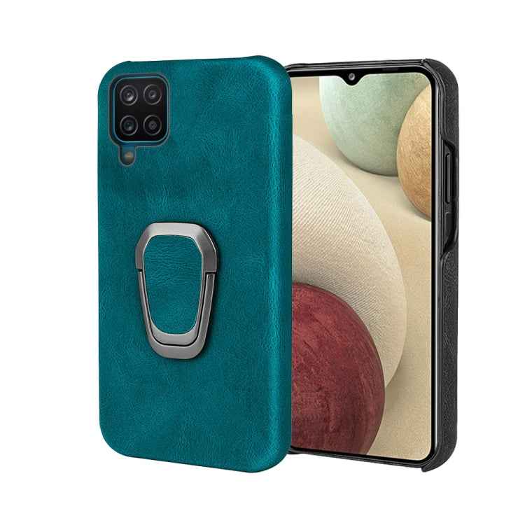 Ring Holder PU Phone Case For Samsung Galaxy A12