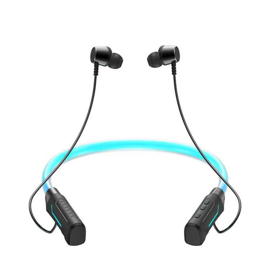 JG4 Flashing LED Neck-mounted Stereo Bluetooth Wireless Earphone