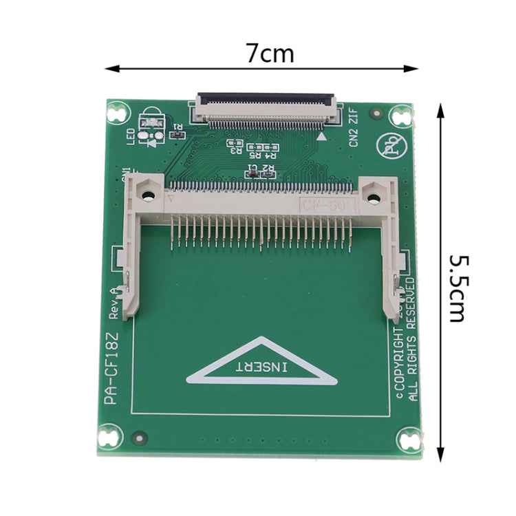 1.8 Inch 50 Pin Compact Flash CF Memory Card to ZIF/CE SSD HDD Adapter Card