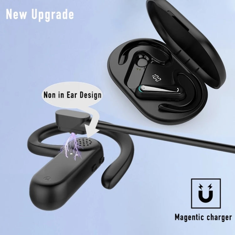 FW5 Non-in-Ear BT5.2 Wireless Sport Bone Conduction TWS Earphones Support Voice Assistant, FW5 Black