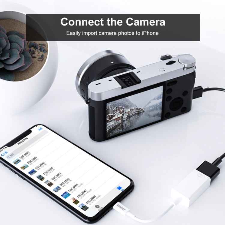 ENKAY ENK-AT108 8 Pin to USB 3.0 OTG Adapter Data Cable for iPhone / iPad