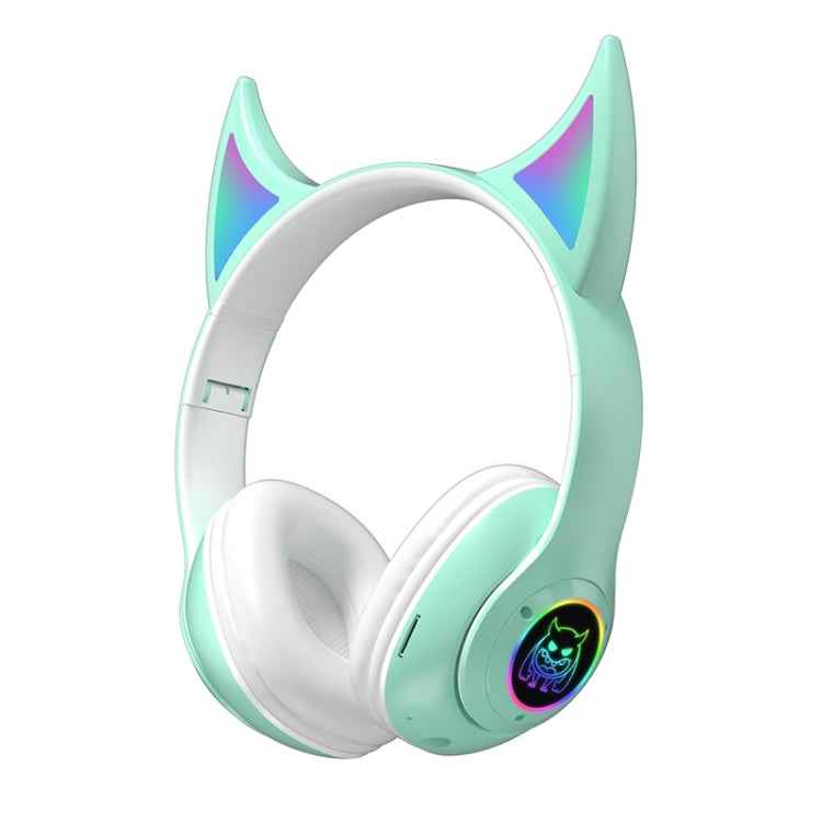 STN25 Devil Ear Headphones For Children with Mic Wireless Headphones Glowing Light Music Christmas Gifts with box