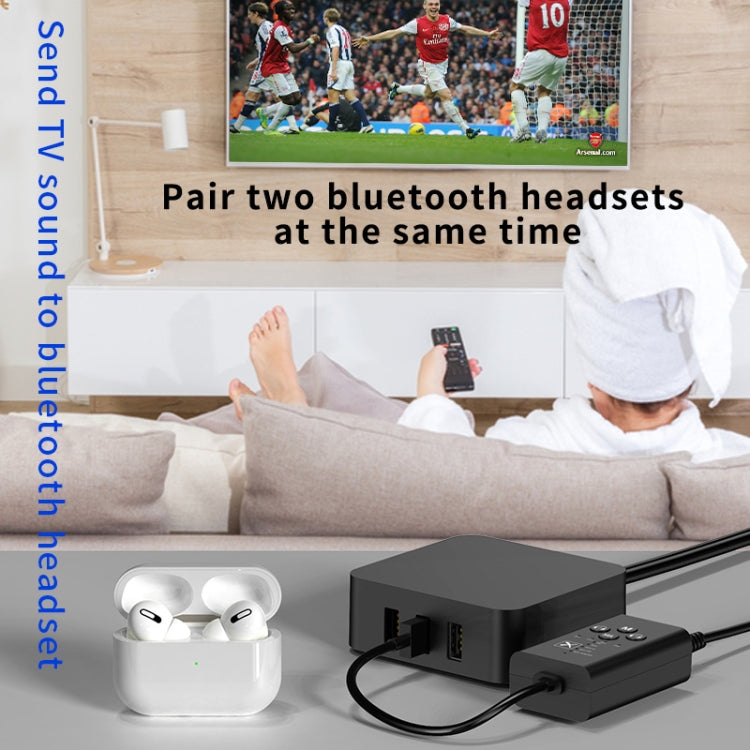 T9 Low latency 5.2 Bluetooth Audio Transmitter Supports Fiber Optic Coaxial APTX Full Series, No Cable