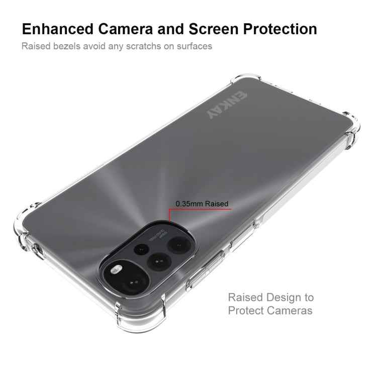For Motorola Moto G22 4G ENKAY Clear TPU Shockproof Phone Case