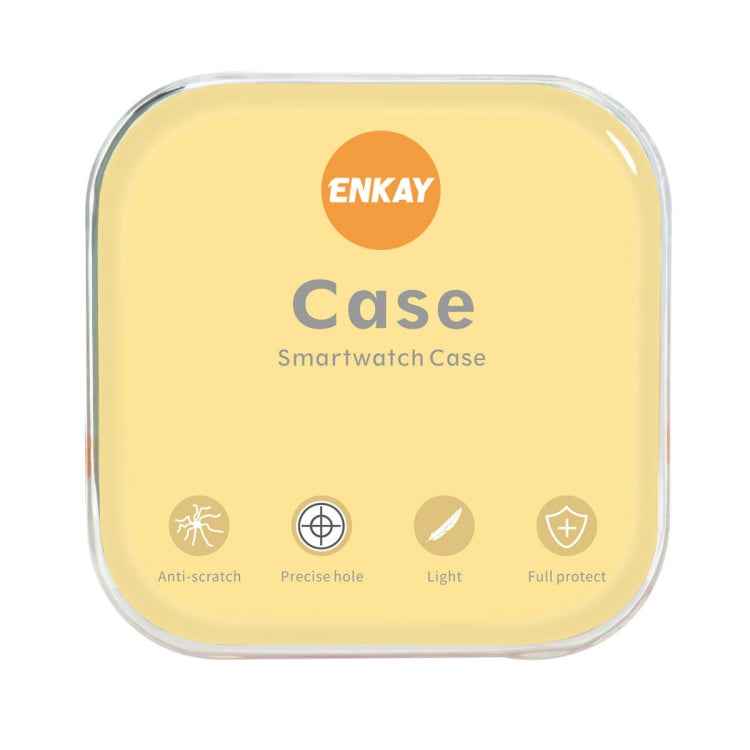 For Apple Watch Ultra / Ultra 2 49mm ENKAY Full Coverage Transparent Soft TPU Case with Screen Film