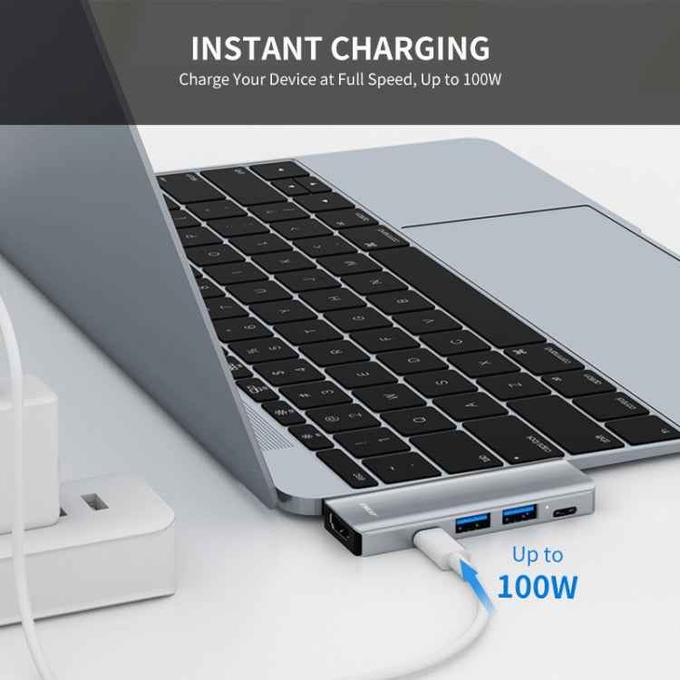 ENKAY Hat-Prince 5 in 2 Hub Type-C to 4K HDMI / USB 3.0 Docking Station Adapter for MacBook