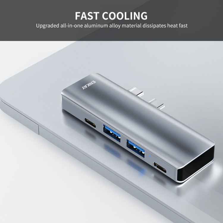 ENKAY Hat-Prince 5 in 2 Hub Type-C to 4K HDMI / USB 3.0 Docking Station Adapter for MacBook