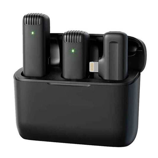 2 Pack Wireless Lavalier Microphones with Charging Case
