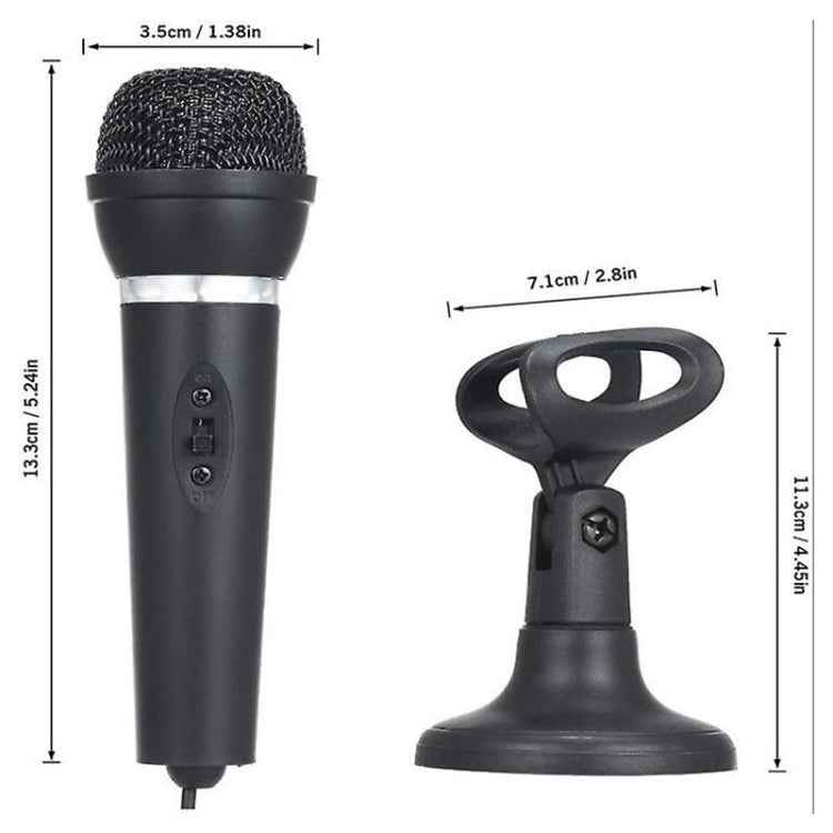 K-307 3.5mm Home Stereo MIC Computer Desktop Chatting Gaming Microphone with Stand