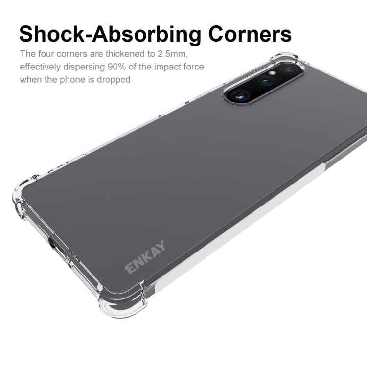 For Sony Xperia 1 V ENKAY Hat-Prince Clear TPU Shockproof Phone Case