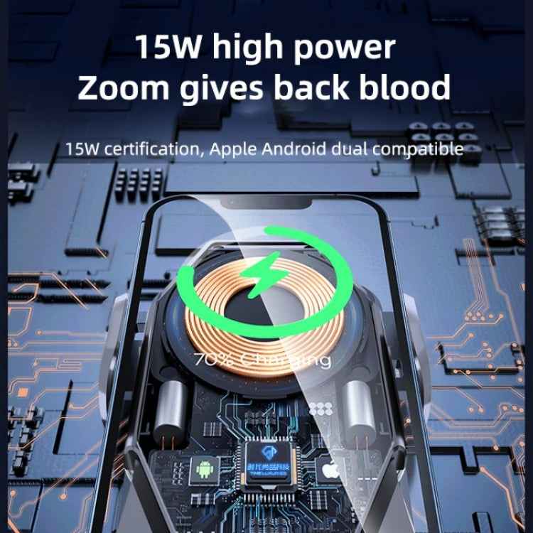 T7 Multipurpose Car Wireless Charger Infrared Automatic Inducction Car Mobile Phone Bracket, T7