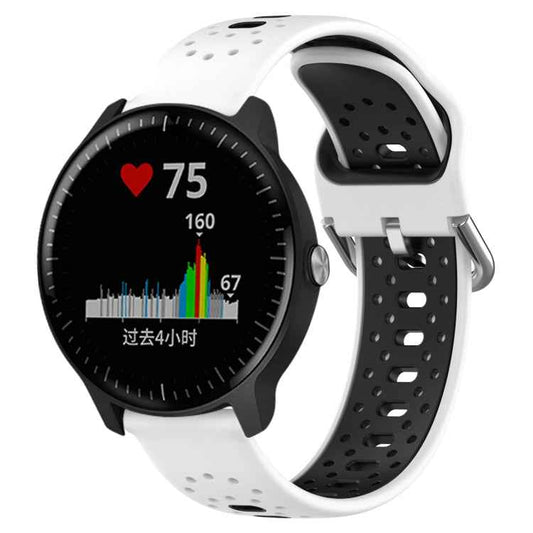 20mm Breathable Two-Color Silicone Watch Band, For Garmin Vivoactive3 Music, For Garmin Venu 2 Plus, For Garmin Approach S40