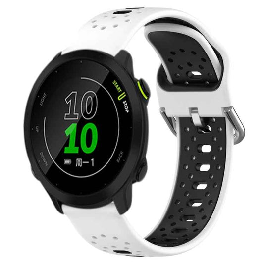 20mm Breathable Two-Color Silicone Watch Band, For Garmin Forerunner 158, For Garmin Forerunner 55, For Garmin Venu