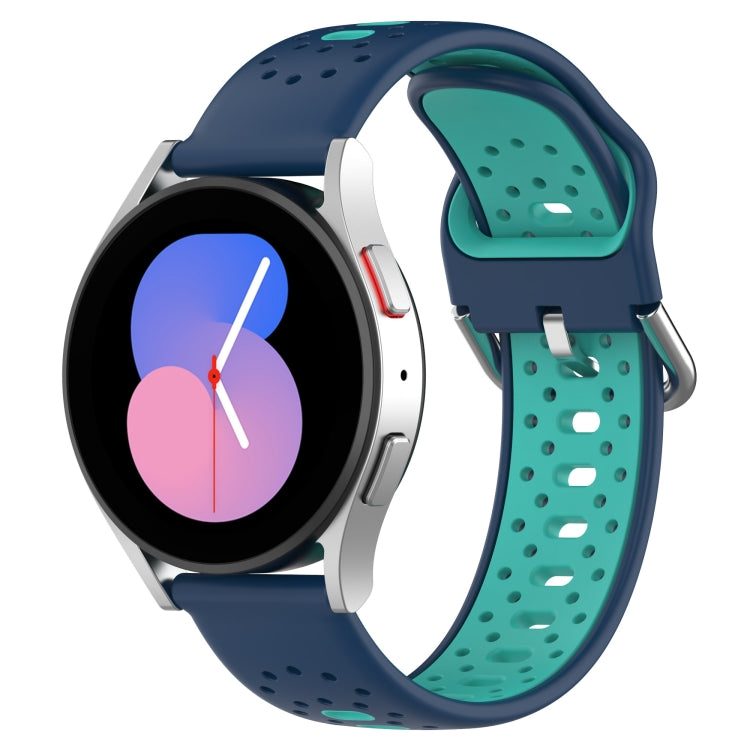20mm Breathable Two-Color Silicone Watch Band, For Samsung Galaxy Watch Active 2 44mm, For Samsung Galaxy Watch 42mm, For Samsung Galaxy Watch 6 44mm