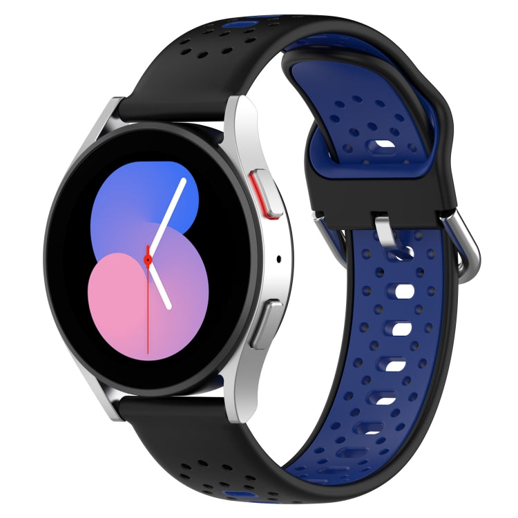 20mm Breathable Two-Color Silicone Watch Band, For Samsung Galaxy Watch Active 2 44mm, For Samsung Galaxy Watch 42mm, For Samsung Galaxy Watch 6 44mm
