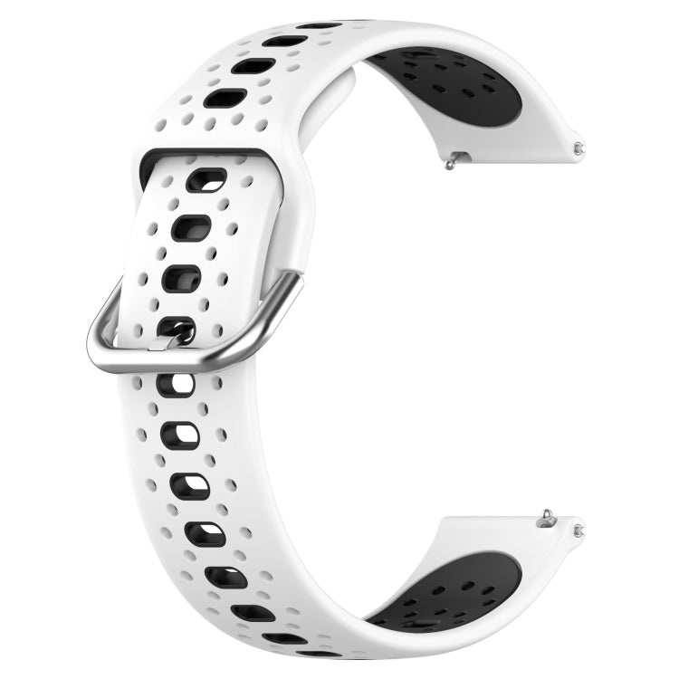 20mm Breathable Two-Color Silicone Watch Band, For Samsung Galaxy Watch 6 Classic 47mm, For Samsung Galaxy Watch 5 44mm, For Samsung Galaxy Watch 5 40mm