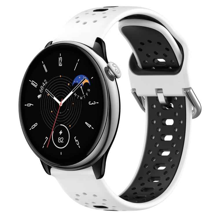 20mm Breathable Two-Color Silicone Watch Band, For Amazfit GTR Mini, For Amazfit GTS 4, For Amazfit GTS 4 Mini