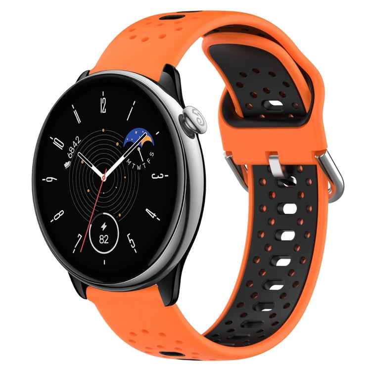 20mm Breathable Two-Color Silicone Watch Band, For Amazfit GTR Mini, For Amazfit GTS 4, For Amazfit GTS 4 Mini