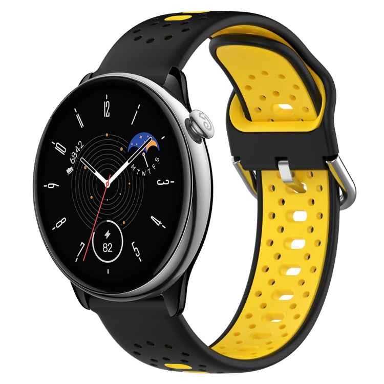 20mm Breathable Two-Color Silicone Watch Band, For Amazfit GTR Mini, For Amazfit GTS 4, For Amazfit GTS 4 Mini