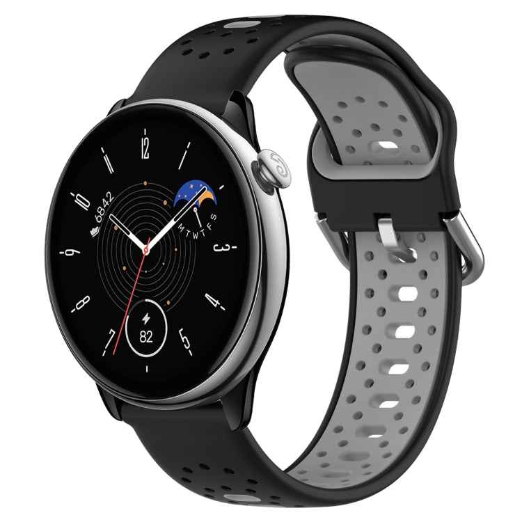 20mm Breathable Two-Color Silicone Watch Band, For Amazfit GTR Mini, For Amazfit GTS 4, For Amazfit GTS 4 Mini