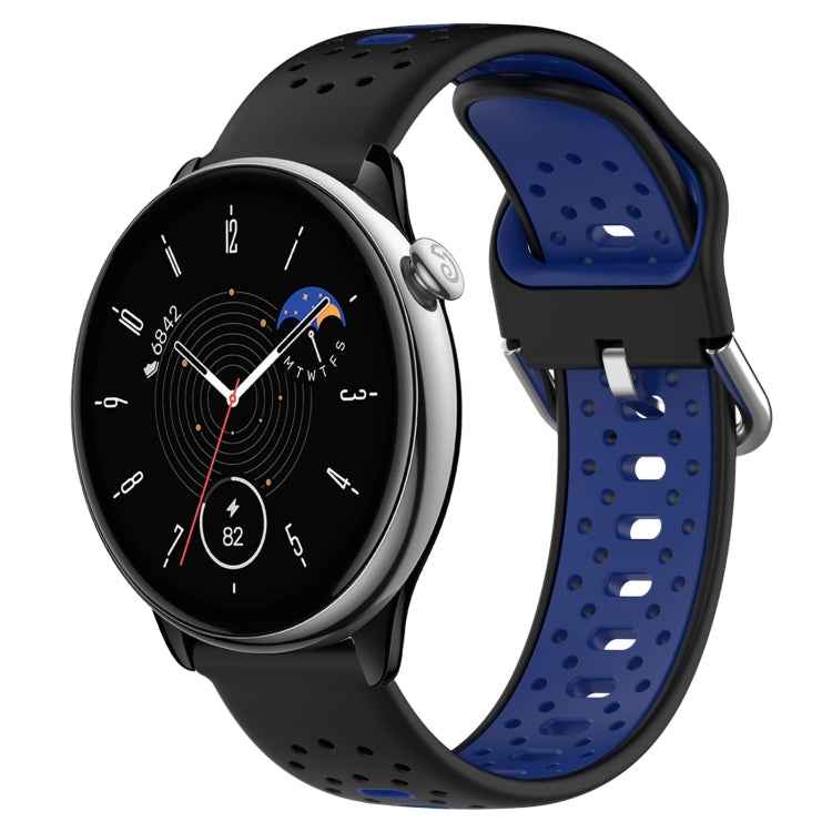 20mm Breathable Two-Color Silicone Watch Band, For Amazfit GTR Mini, For Amazfit GTS 4, For Amazfit GTS 4 Mini