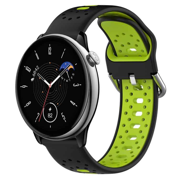 20mm Breathable Two-Color Silicone Watch Band, For Amazfit GTR Mini, For Amazfit GTS 4, For Amazfit GTS 4 Mini