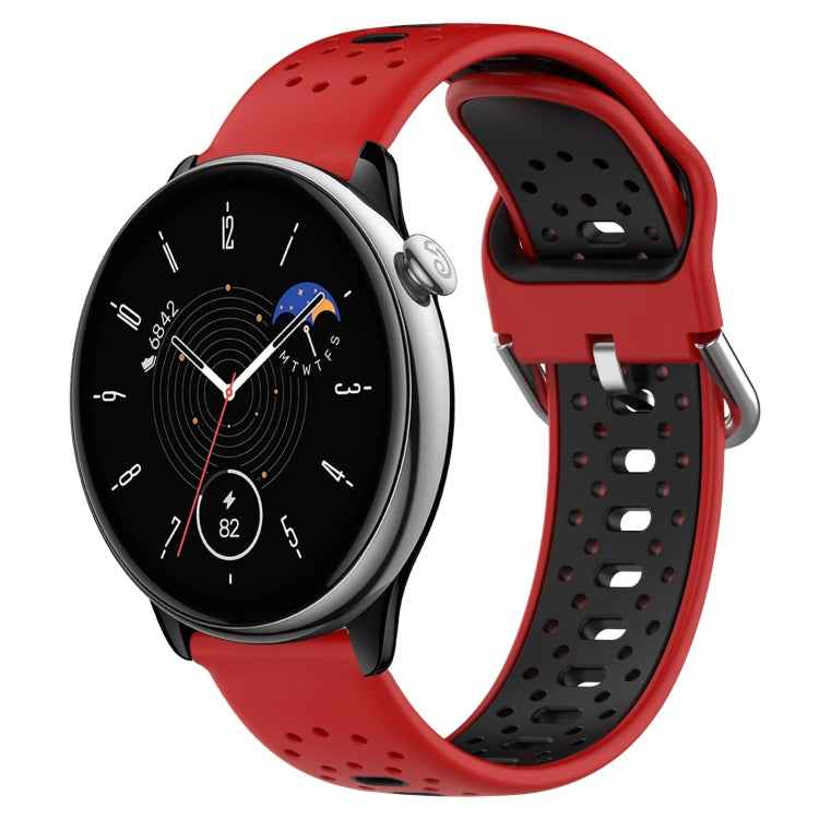 20mm Breathable Two-Color Silicone Watch Band, For Amazfit GTR Mini, For Amazfit GTS 4, For Amazfit GTS 4 Mini