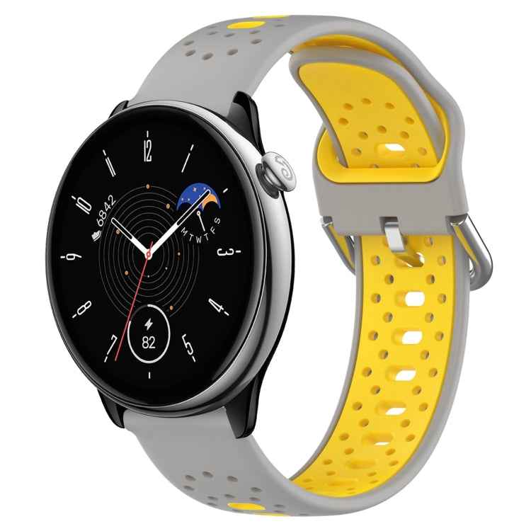 20mm Breathable Two-Color Silicone Watch Band, For Amazfit GTR Mini, For Amazfit GTS 4, For Amazfit GTS 4 Mini