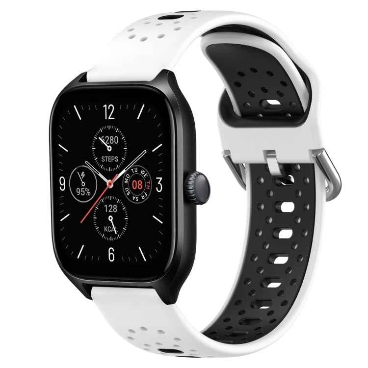 20mm Breathable Two-Color Silicone Watch Band, For Amazfit GTR Mini, For Amazfit GTS 4, For Amazfit GTS 4 Mini