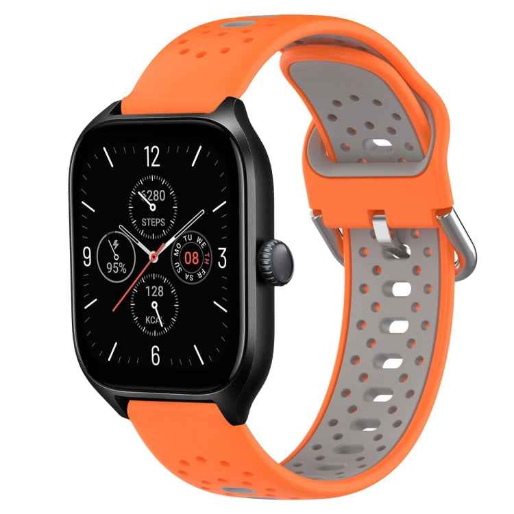 20mm Breathable Two-Color Silicone Watch Band, For Amazfit GTR Mini, For Amazfit GTS 4, For Amazfit GTS 4 Mini