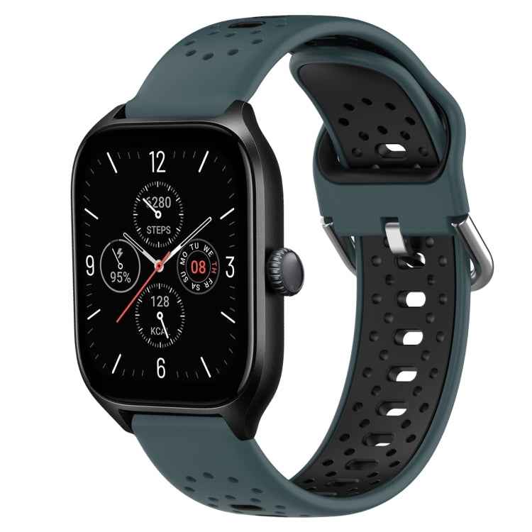 20mm Breathable Two-Color Silicone Watch Band, For Amazfit GTR Mini, For Amazfit GTS 4, For Amazfit GTS 4 Mini