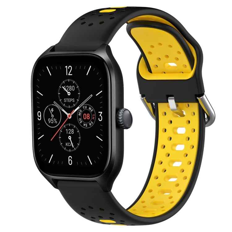 20mm Breathable Two-Color Silicone Watch Band, For Amazfit GTR Mini, For Amazfit GTS 4, For Amazfit GTS 4 Mini