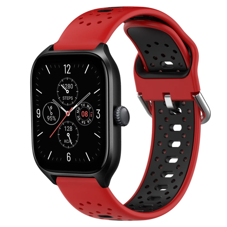 20mm Breathable Two-Color Silicone Watch Band, For Amazfit GTR Mini, For Amazfit GTS 4, For Amazfit GTS 4 Mini