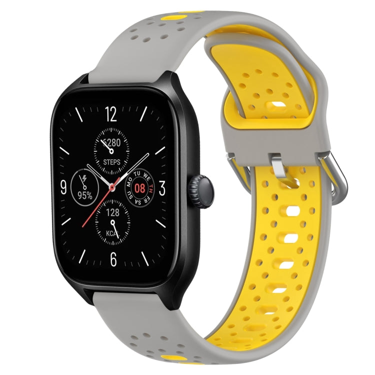 20mm Breathable Two-Color Silicone Watch Band, For Amazfit GTR Mini, For Amazfit GTS 4, For Amazfit GTS 4 Mini