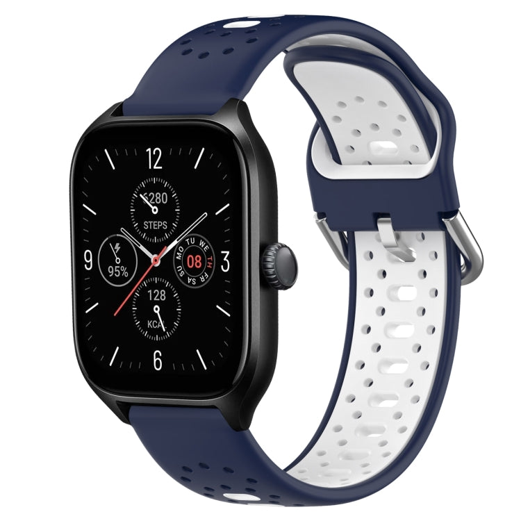 20mm Breathable Two-Color Silicone Watch Band, For Amazfit GTR Mini, For Amazfit GTS 4, For Amazfit GTS 4 Mini