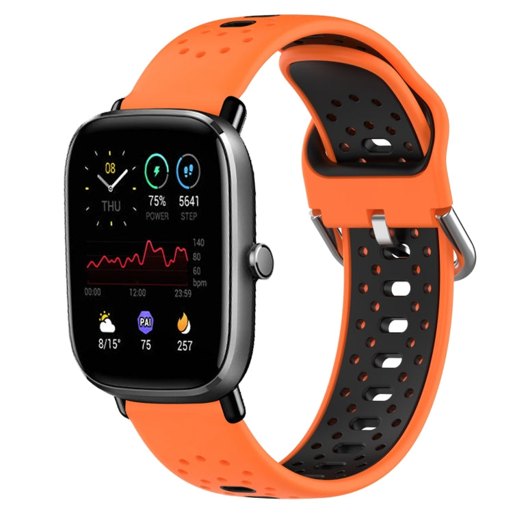 20mm Breathable Two-Color Silicone Watch Band, For Amazfit GTR Mini, For Amazfit GTS 4, For Amazfit GTS 4 Mini