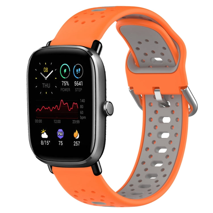 20mm Breathable Two-Color Silicone Watch Band, For Amazfit GTR Mini, For Amazfit GTS 4, For Amazfit GTS 4 Mini