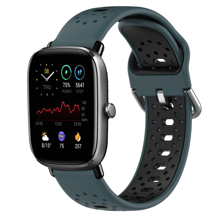 20mm Breathable Two-Color Silicone Watch Band, For Amazfit GTR Mini, For Amazfit GTS 4, For Amazfit GTS 4 Mini