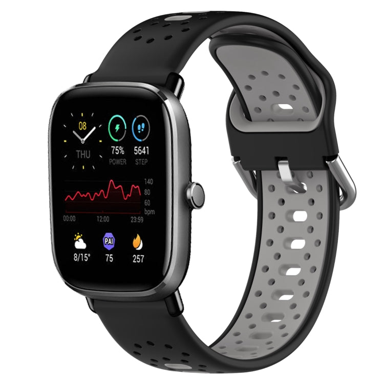 20mm Breathable Two-Color Silicone Watch Band, For Amazfit GTR Mini, For Amazfit GTS 4, For Amazfit GTS 4 Mini