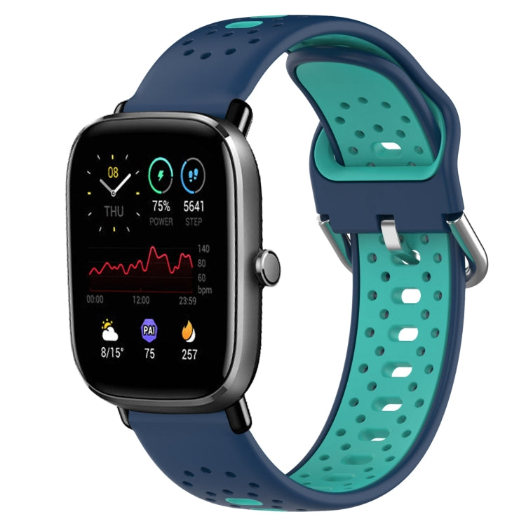 20mm Breathable Two-Color Silicone Watch Band, For Amazfit GTR Mini, For Amazfit GTS 4, For Amazfit GTS 4 Mini