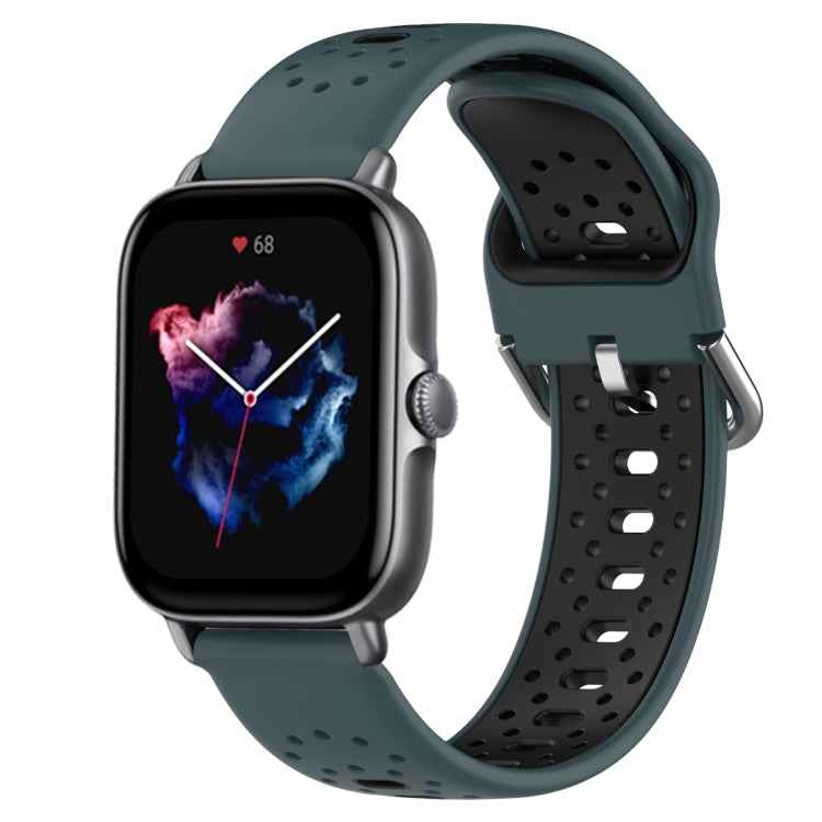 20mm Breathable Two-Color Silicone Watch Band, For Amazfit GTS 3, For Amazfit GTS 2E, For Amazfit GTS 2 Mini