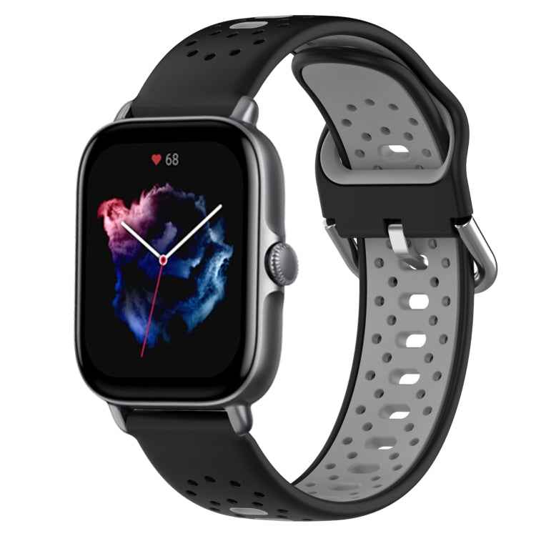 20mm Breathable Two-Color Silicone Watch Band, For Amazfit GTS 3, For Amazfit GTS 2E, For Amazfit GTS 2 Mini