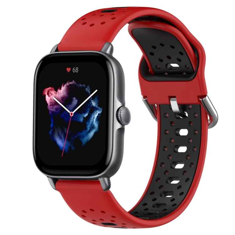 20mm Breathable Two-Color Silicone Watch Band, For Amazfit GTS 3, For Amazfit GTS 2E, For Amazfit GTS 2 Mini