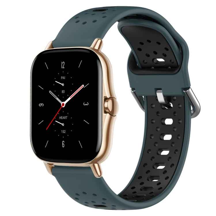 20mm Breathable Two-Color Silicone Watch Band, For Amazfit GTS 2, For Amazfit GTS, For Amazfit GTR 42mm