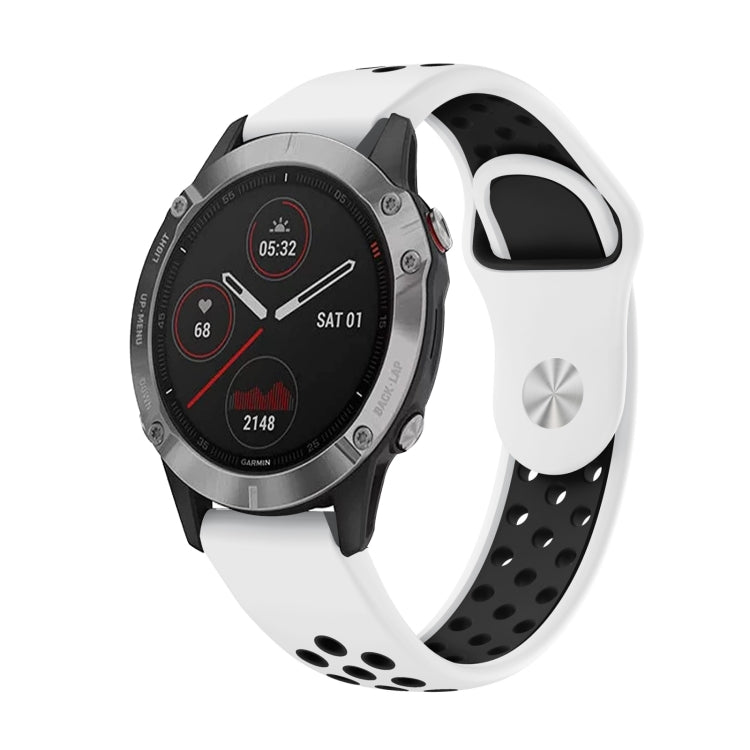 22mm Sports Breathable Silicone Watch Band, For Garmin Fenix 6 GPS, For Garmin Fenix 6 Pro GPS, For Garmin Fenix 6 Sapphire GPS, For Garmin Fenix 5