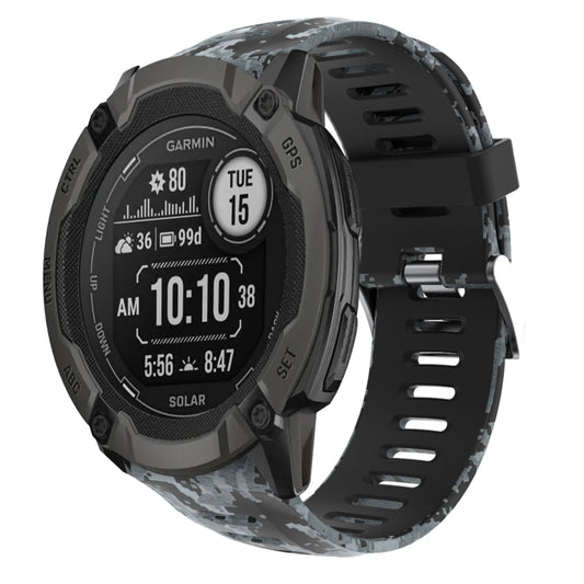 26mm Camouflage Printed Silicone Watch Band, For Garmin Instinct 2X Solar, For Garmin D2 Delta PX, For Garmin Tactix 7 Pro, For Garmin Tactix 7, For Garmin Fenix 7X, For Garmin Fenix 7X Solar, For Garmin Tactix Delta, For Garmin Enduro 2